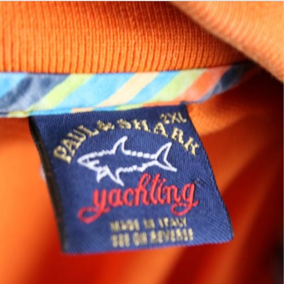 Paul & Shark Yachting XXL Polo Shirt Orange S/S - Picture 3 of 6